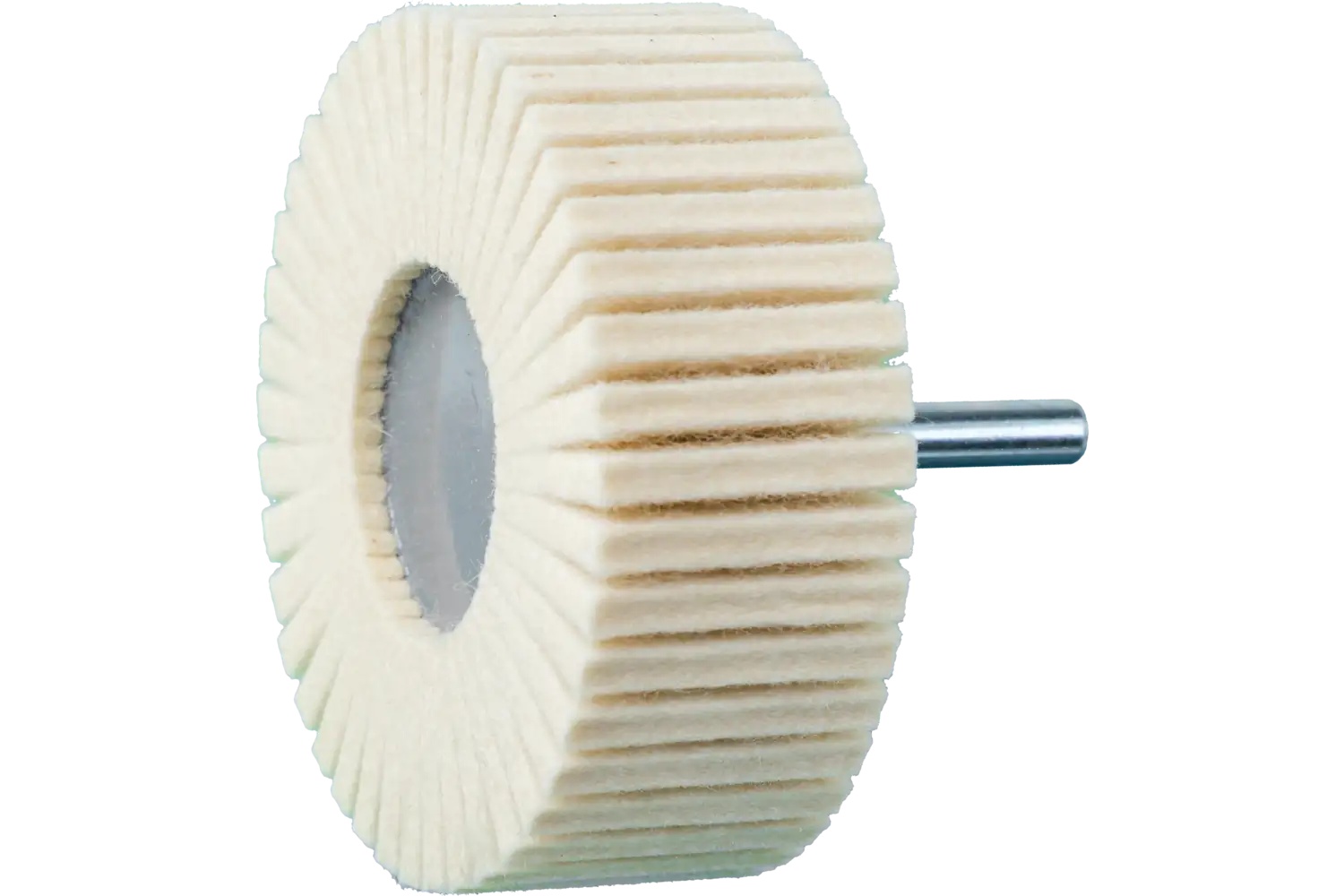 Picture of Pferd Mounted Felt Flap Wheel, 3" X 1, Hard Grade, 1/4" Shank